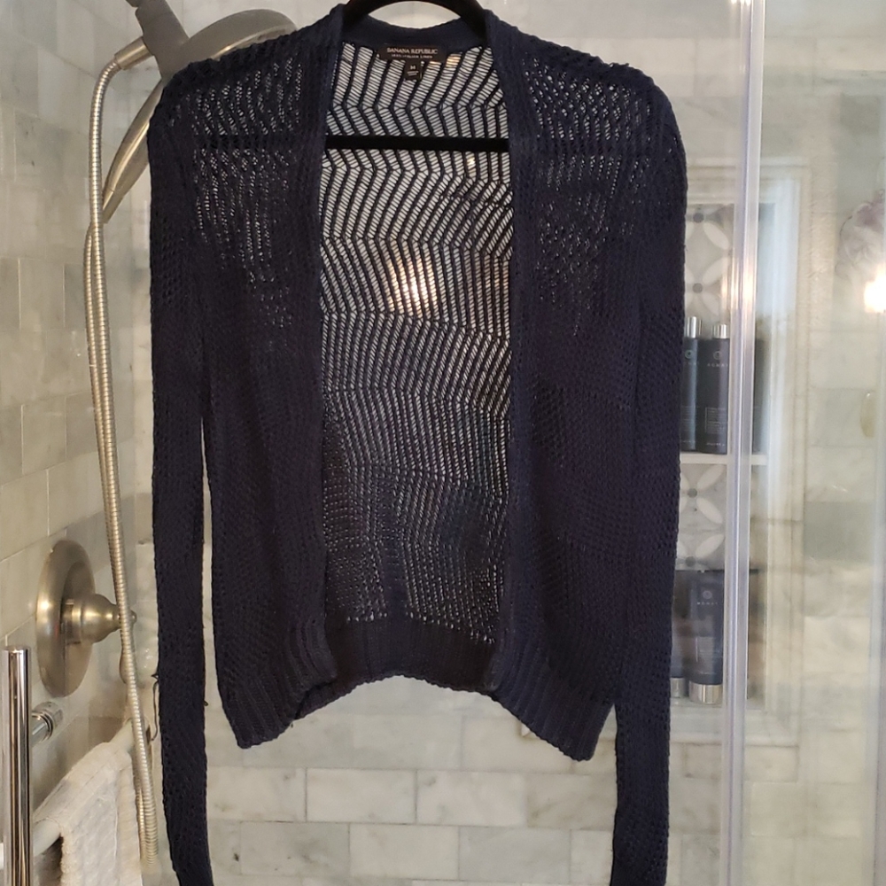 BANANA REPUBLIC Navy cardigan sweater size medium